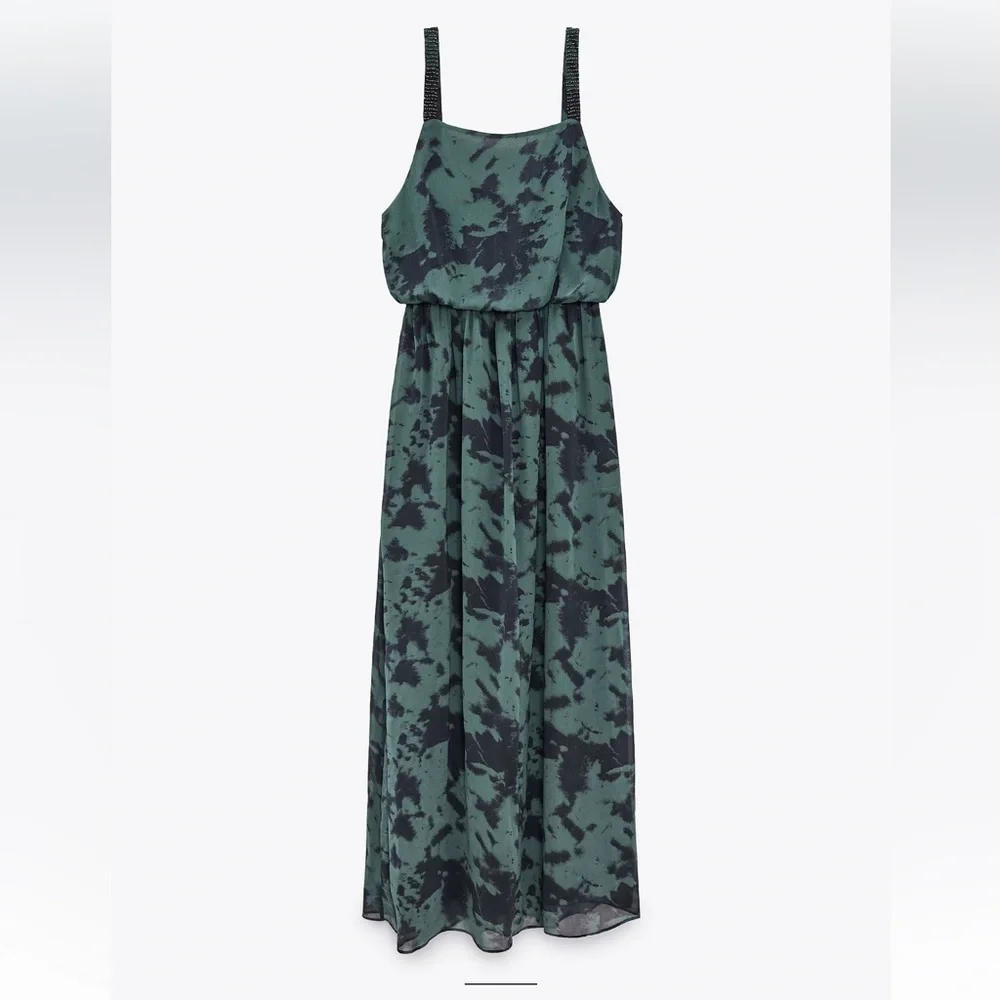 ZARA PRINTED MIDI DRESS - Picture 6 of 10